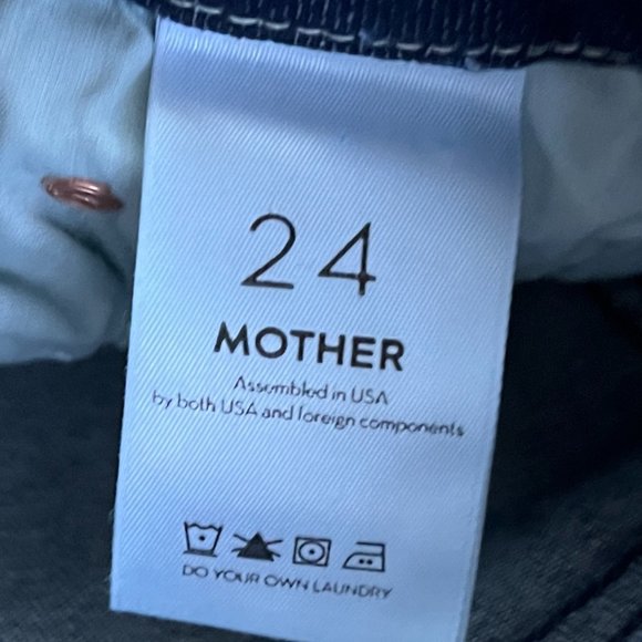 MOTHER Women's Straight Leg Jeans - Dark Blue - Picture 5 of 9